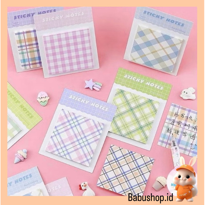 

BBS Sticky notes simple style pattern Memo tempel lucu Dengan warna yg cantik