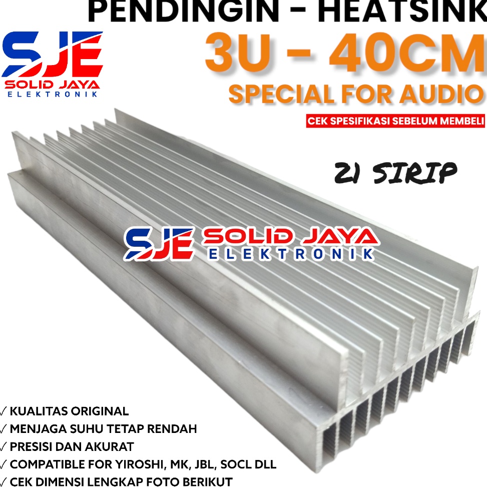 Paling Diminati PENDINGIN HEATSINK 3U 4 CM MODEL 2IRIP YIROSHI SOCL JBL SOCL OCL AUDIO MK HEATSRINK 