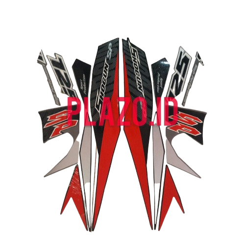 striping lis body motor suzuki shogun sp 125 2008 full hitam merah