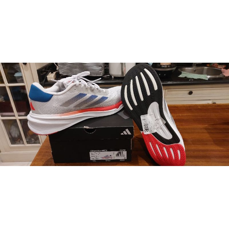 Adidas Supernova Stride Sepatu Putih Hitam Merah ukuran size 43