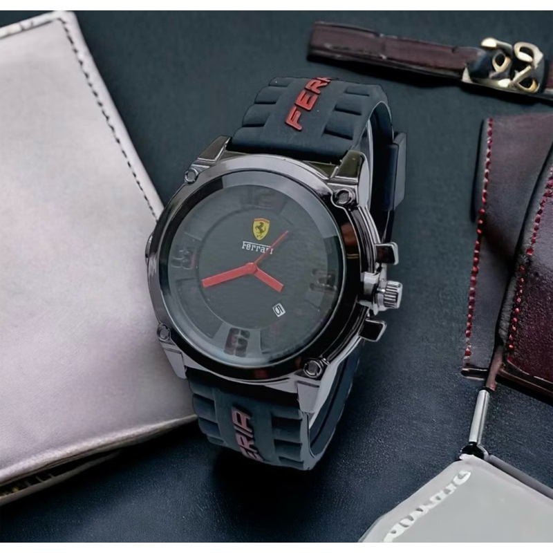 Jam tangan Pria Rubber Tanggal aktif Sporty keren dan Elegan