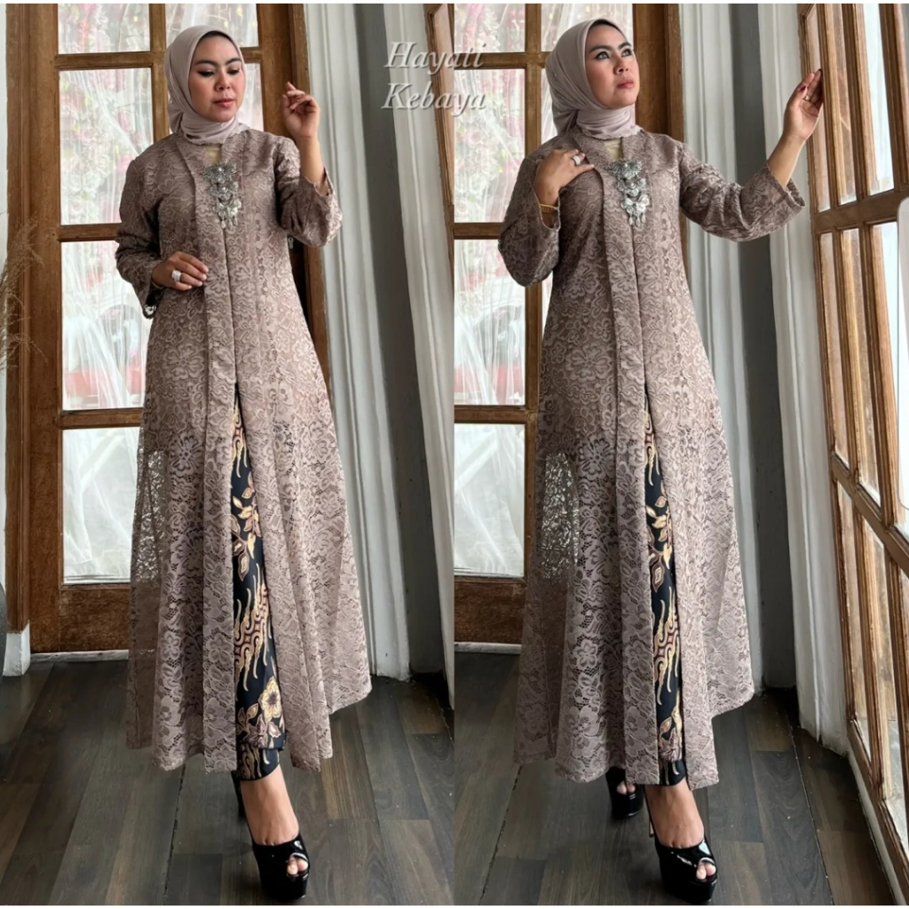 Kebaya Long Floy Hayati//Kebaya Wanita Busui//Kebaya Kondangan Terbaru