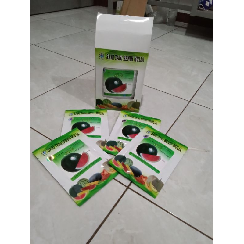 Benih Semangka Non Biji ST 58 F1 Tipe Jumbo bangkok/Tahan Virus, isi Kemasan 20 gram Kadaluarsa. 202