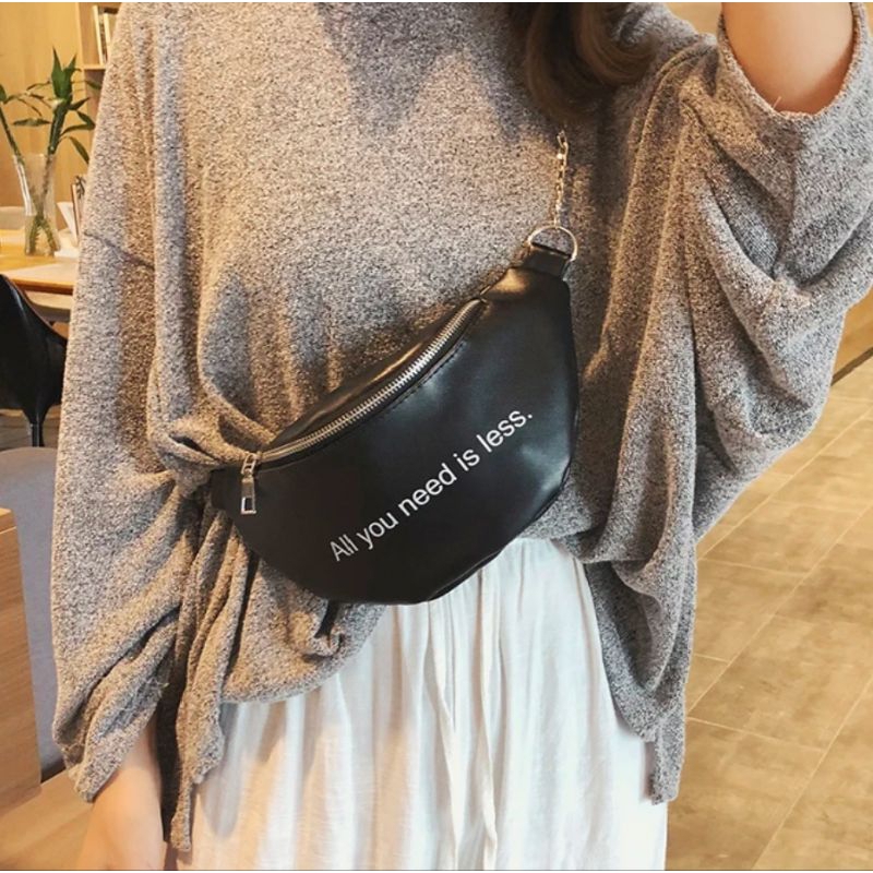 Tas Selempang Bahu Wanita / Waistbag Wanita Kulit Import / Tas pinggang wanita