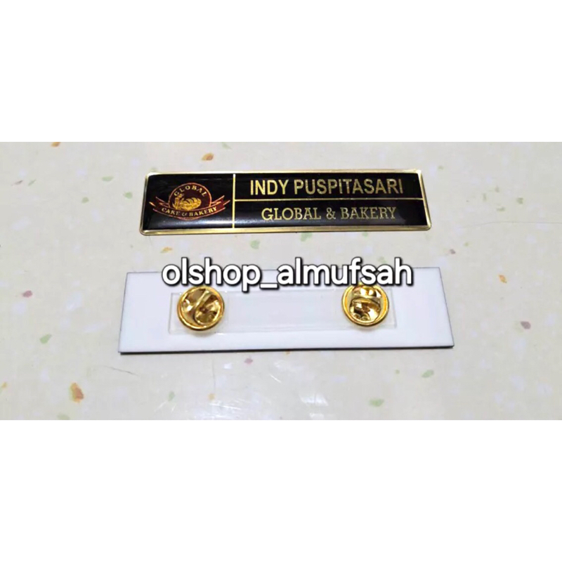 

name tag kuningan resin/peniti/paku/magnet
