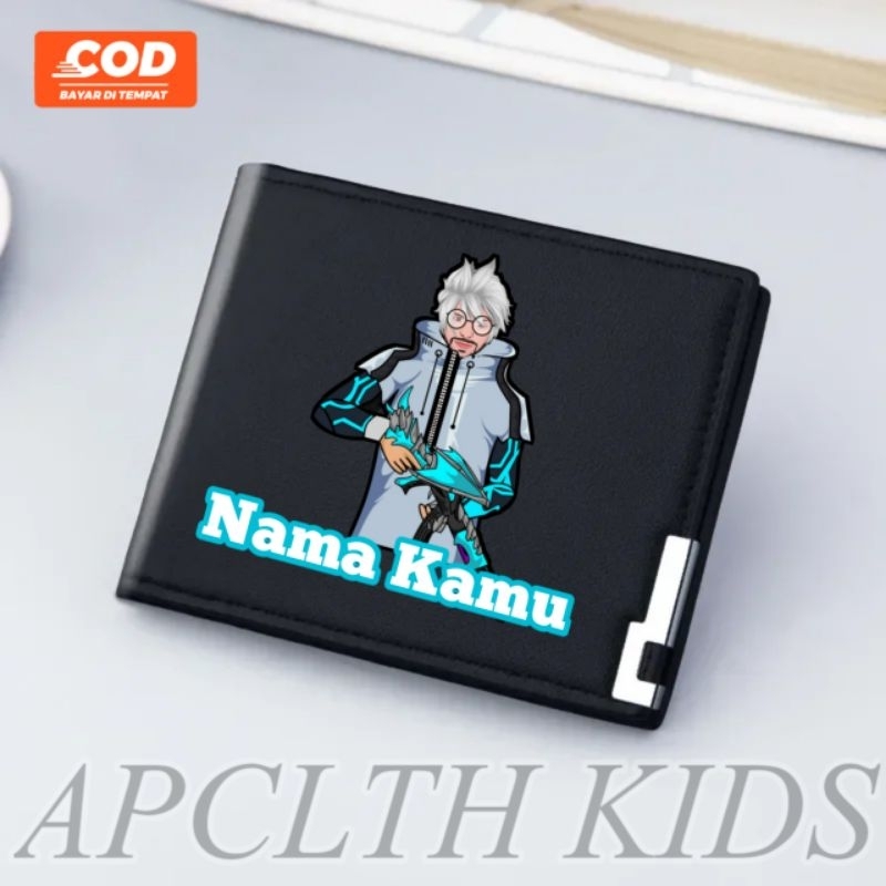 Dompet Lipat Anak Laki Laki Perempuan Free Fire FF Ak Biru Nama Kamu COD Dompet