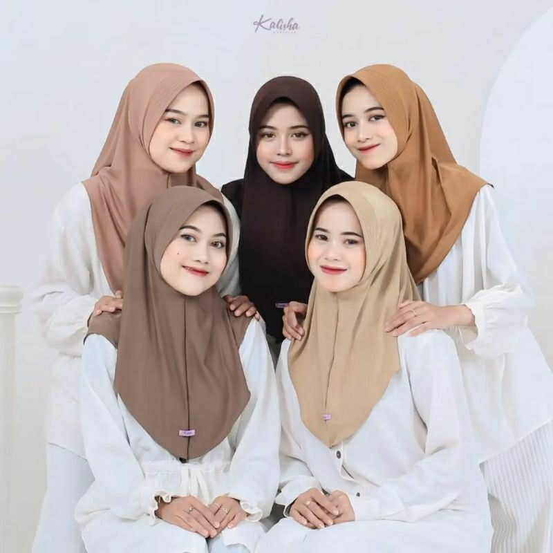 Bergo Diana Pet Tebal Jersey Premium Size L / Hijab Instan Bergo