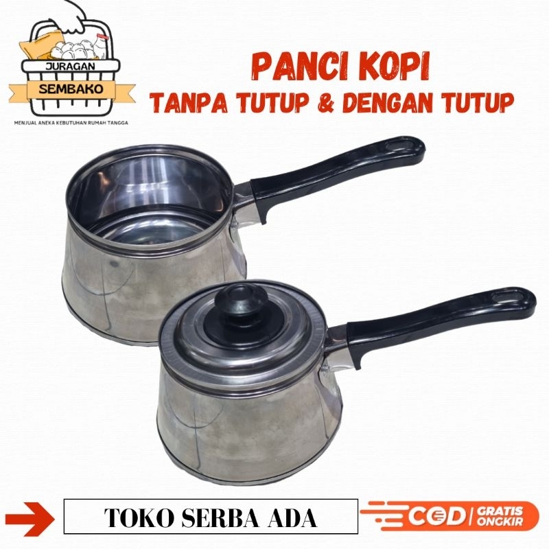 Panci Kopi Mini Stainless Tebal Panci Rebus Air