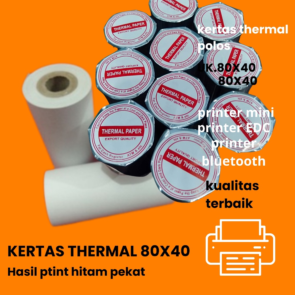 

Kertas thermal polos 80X40