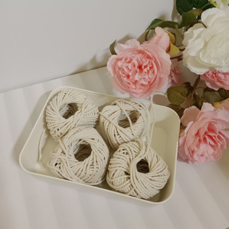 

Tali Paperbag / Tali Putih Mini Eceran / Tali Macrame Kecil DIY Kerajinan