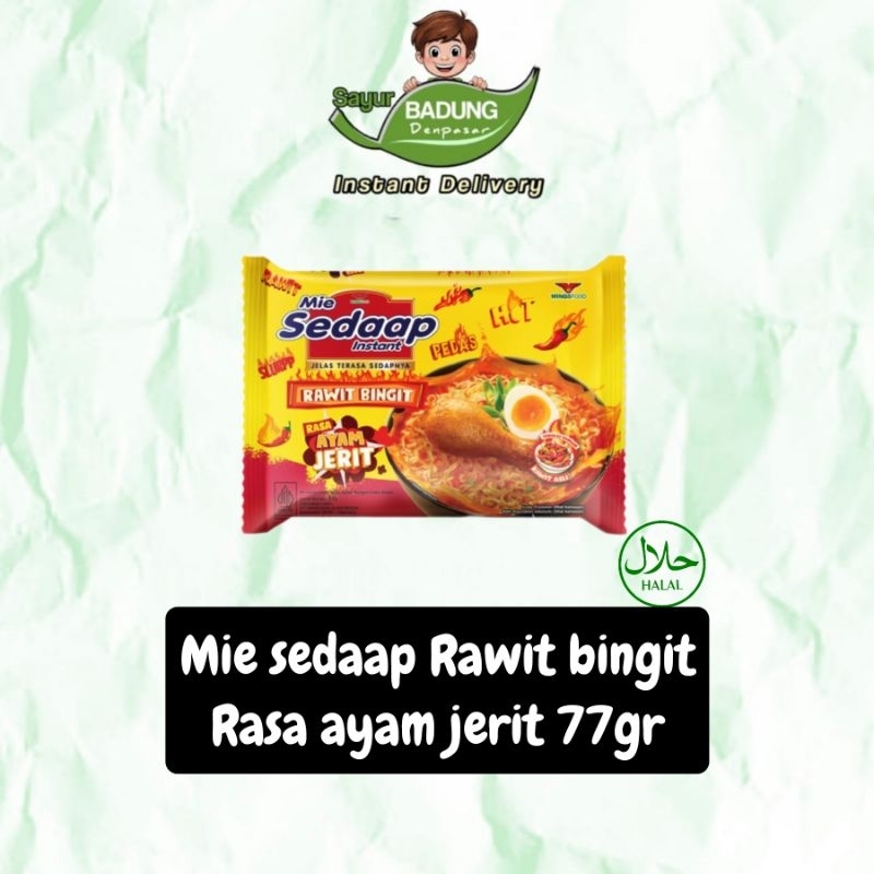 

mie kuah sedaap rawit bingit rasa ayam jerit 77gr