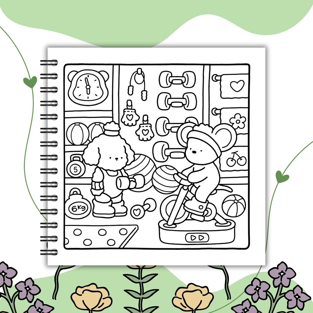 

RB Little Corner Coco Wyo Coloring Book Cute And Comfy Buku Mewarnai Anak dan Dewasa Tebal 200gsm