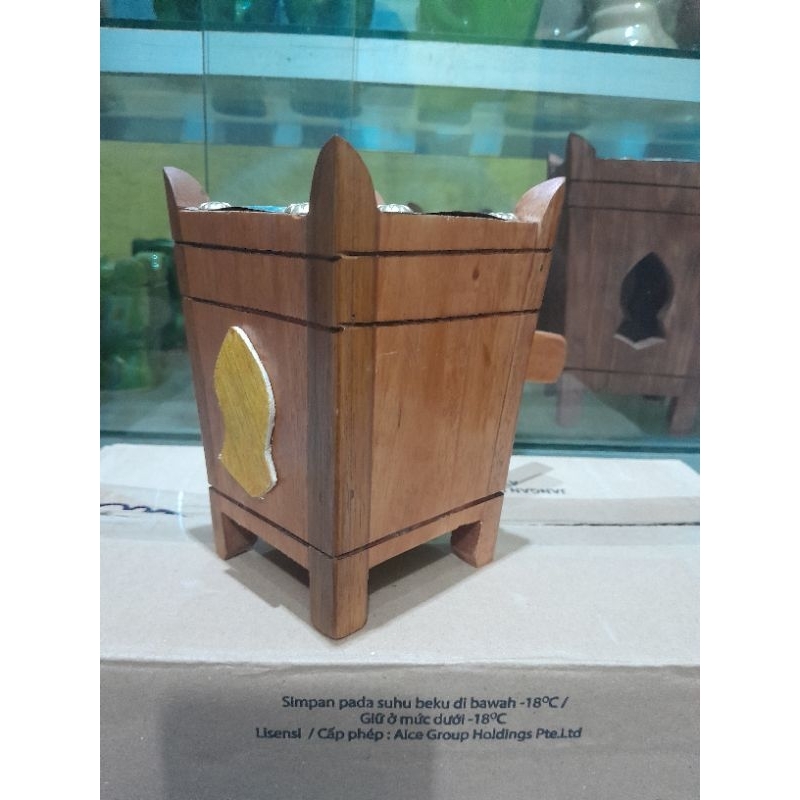 PRAPEN KAYU | TINGGI 14CM |MABKHARA | TEMPAT BAKARAN BUKHUR DUPA KERUCUT