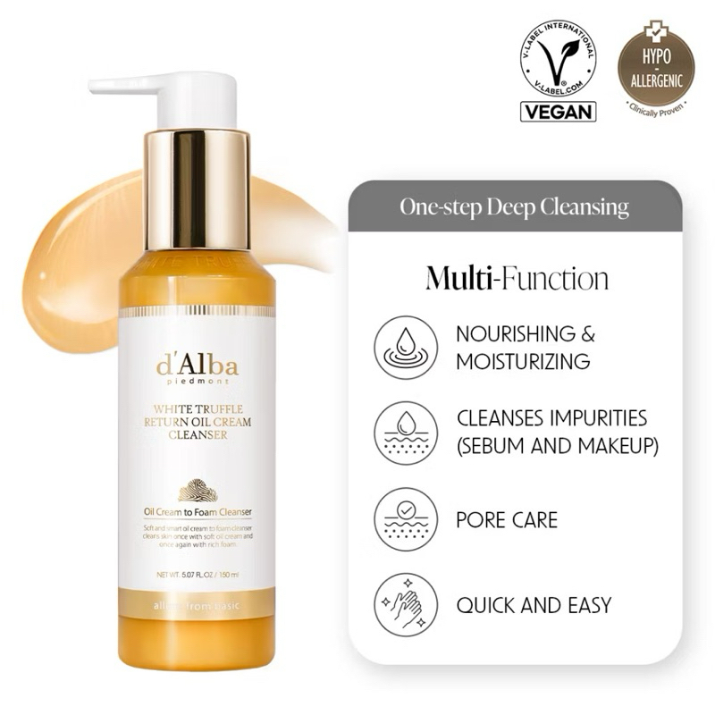 d'Alba White Truffle Return Oil Cream Cleanser