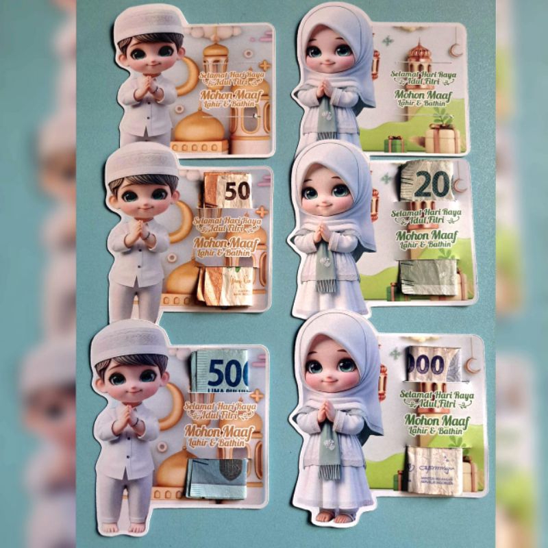 

amplop lebaran slip termurah/ idul fitri / angpao karakter terbaru isi 120pcs