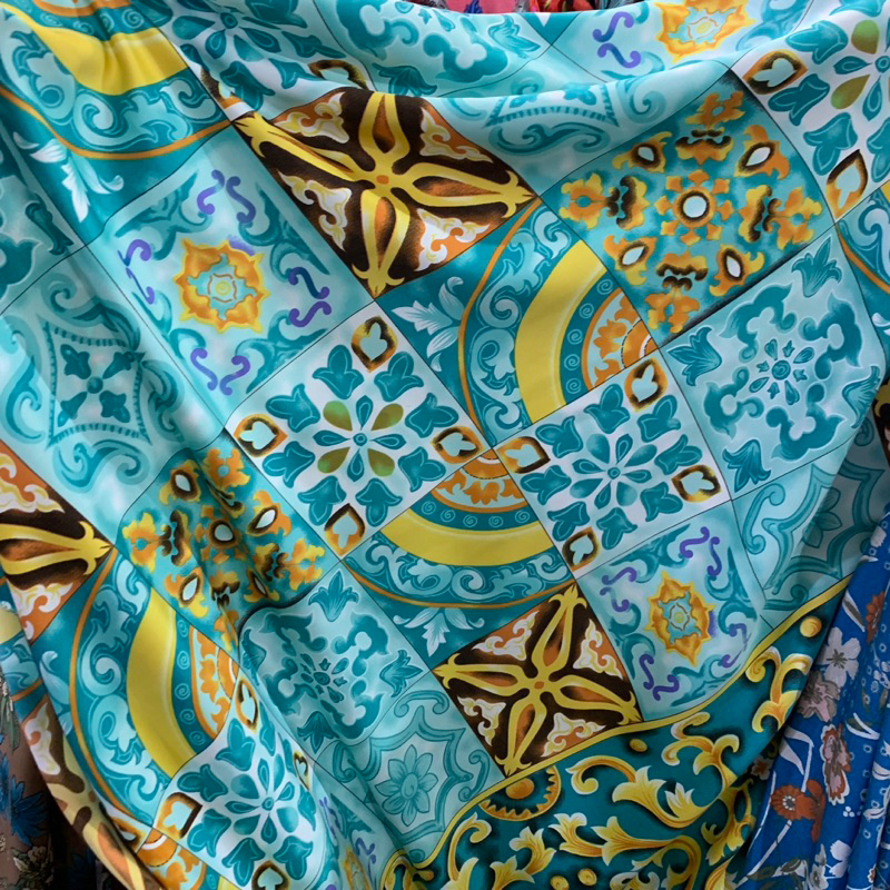 kain satin silk motif - kain satin silk premium - kain satin lembut premium