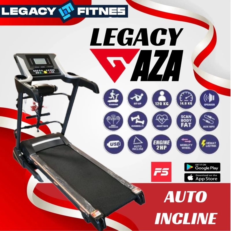 Arrezo Ireborn I Reborn Treadmill Elektrik Alat Fitnes Treadmil Listrik Murah Legacy Gaza