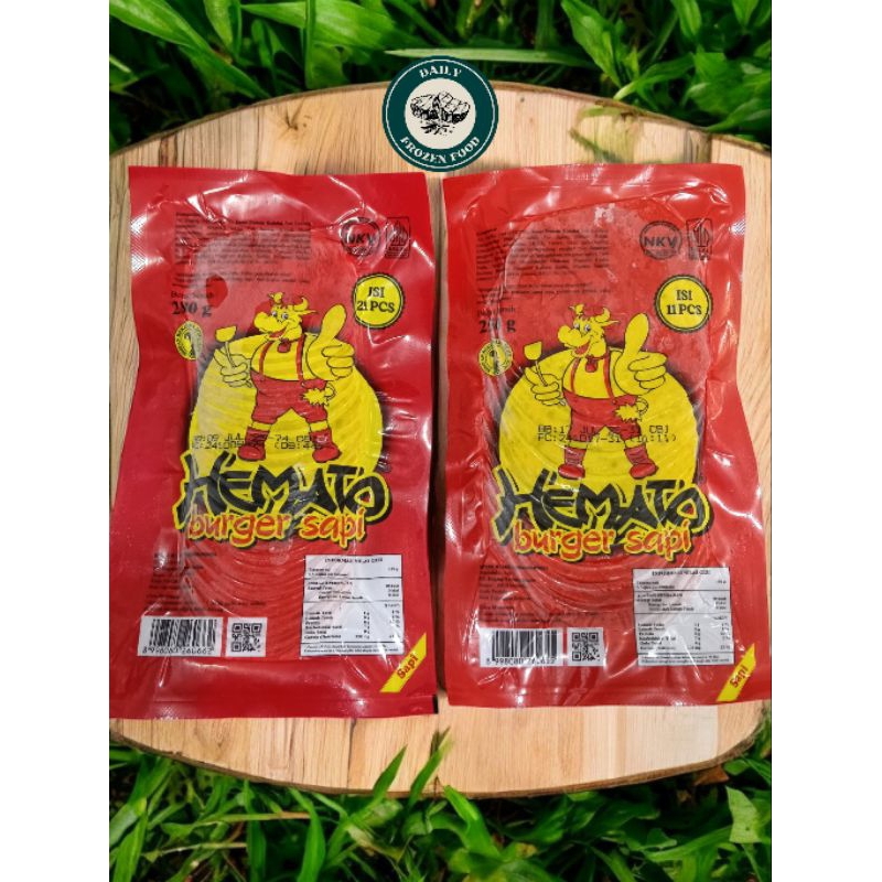 

Hemato Burger Sapi 250gr & Burger Sapi 280gr / Hemato Burger / Burger Sapi / Isian Burger / Beef Slice