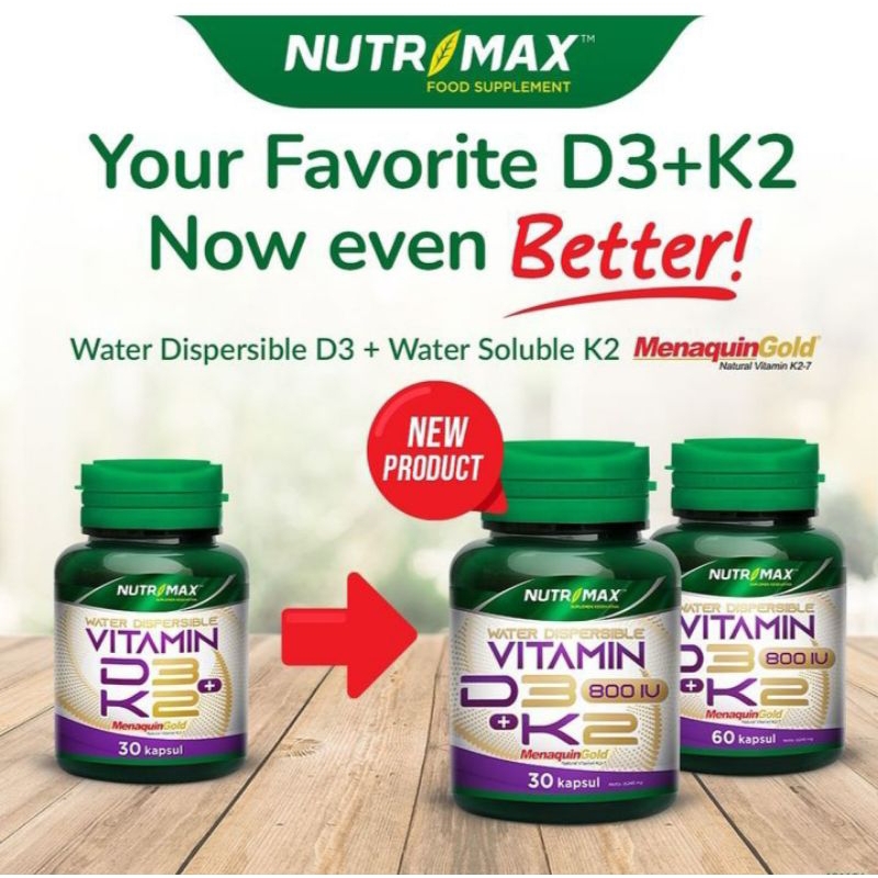 Nutrimax vitamin D3 K2 (30 kapsul) Nutrimax D3 K2