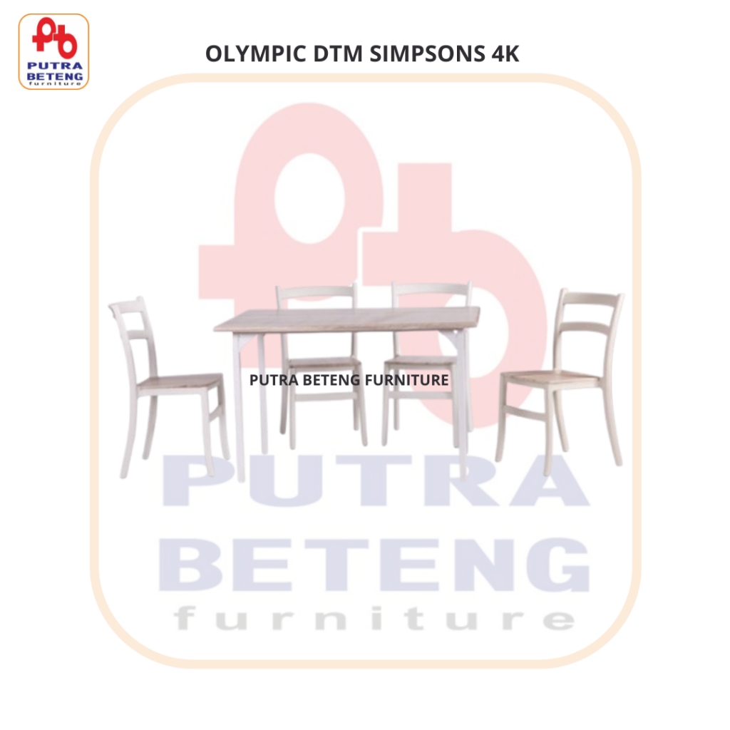 Set Meja Makan 4 & 6 Kursi Olympic DTM Simpson