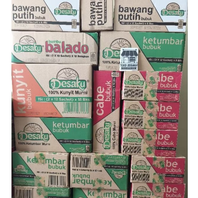 

1DUS - DESAKU CEBE BUBUK - DESAKU KUNYIT BUBUK- DESAKU KETUMBAR BUBUK - DESAKU BAWANG PUTIH BUBUK - DESAKU BALADO - DESAKU KARI