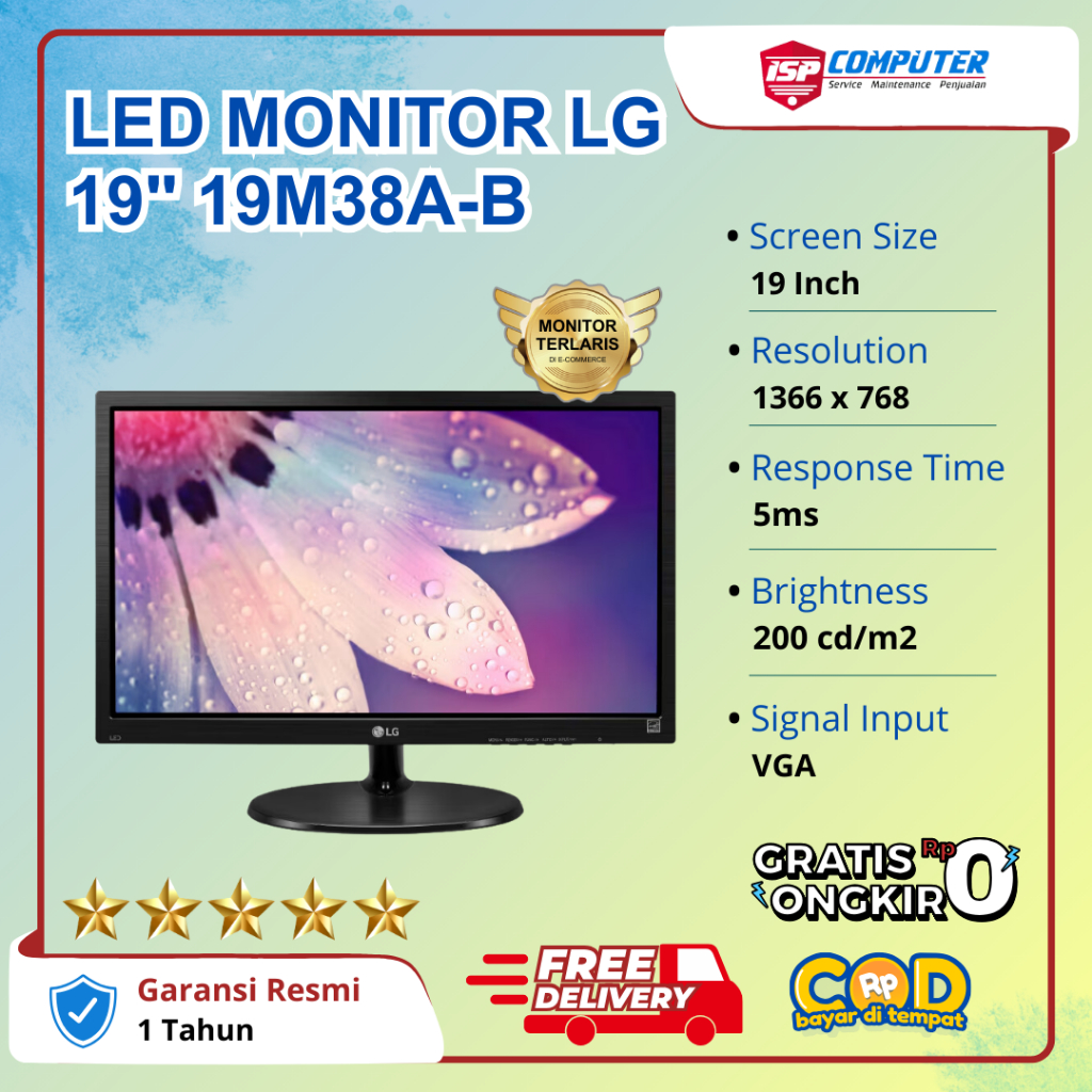 LED MONITOR LG 19" Inch 19M38A-B