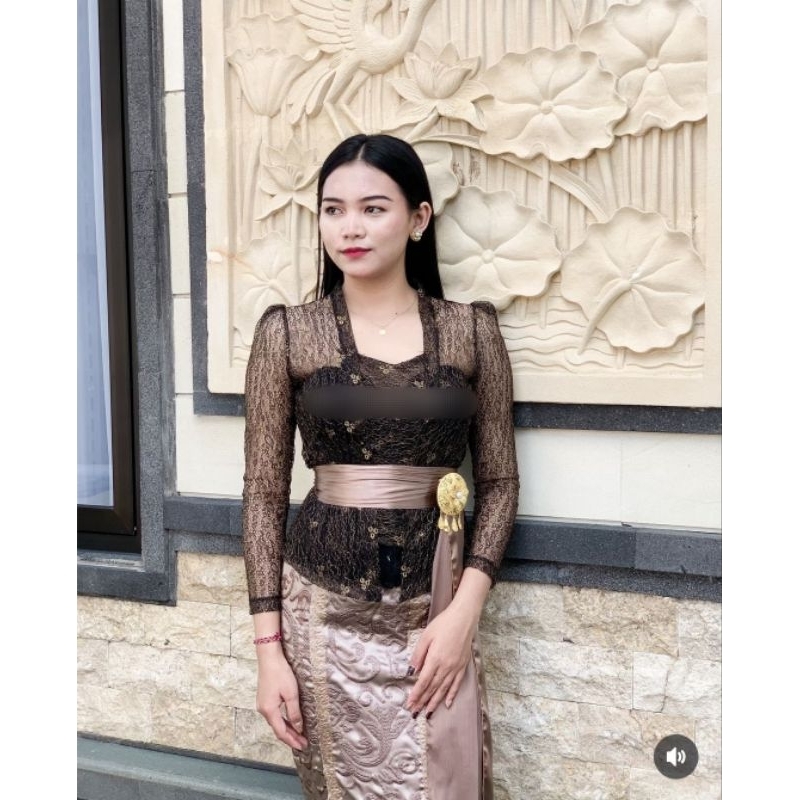 kebaya jadi Bali katun brokat | kebaya brokat baru | kebaya brokat modern