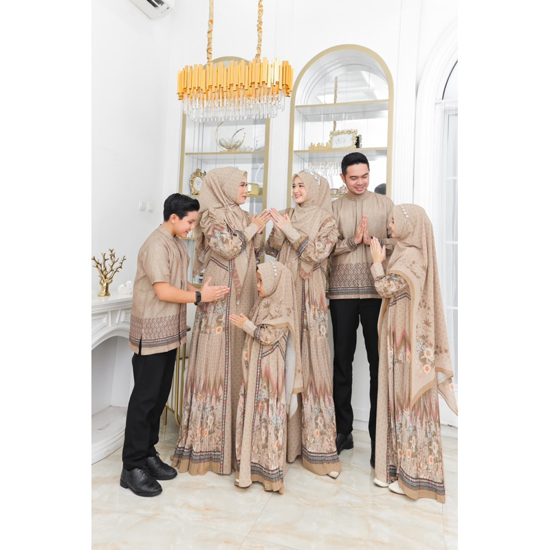 Khalisa Family Couple bu AC_ORIGINAL | Gamis Syari Couple bu Dan Anak | Seragam Keluarga | Dahlia Fa
