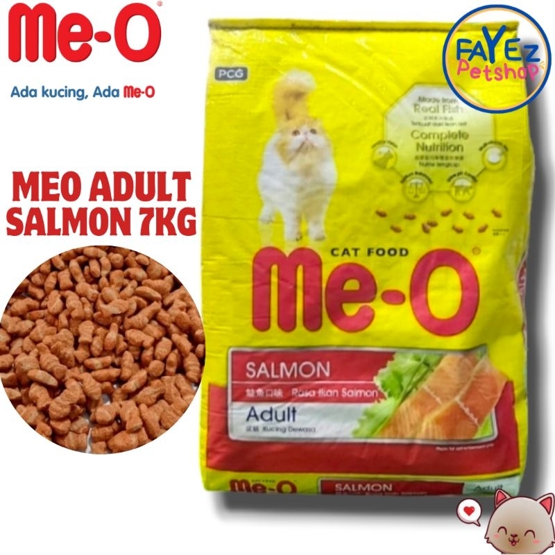Meo salmon adult 7Kg karungan (makan kering ME-O untuk kucing usia diatas 1th)