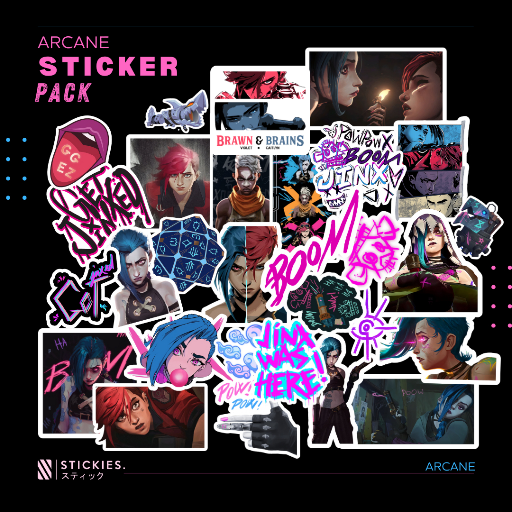 

Stiker/Sticker Pack "ARCANE" | High Quality | vinyl | murah