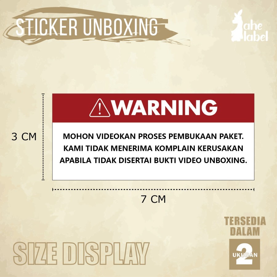STIKER UNBOXING STIKER LABEL UNBOXING STIKER PENGIRIMAN