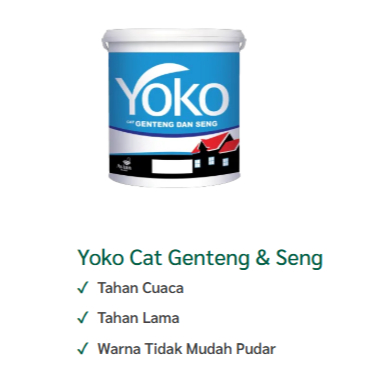 CAT GENTENG SENG YOKO 4KG SPANDEK ASBES BETON TEMBOK TALANG GALVANIS TANAH LIAT BESI