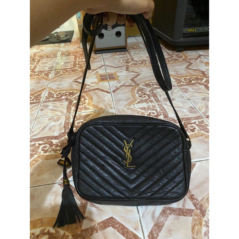 SALE YSL LOU CAMERA BAG CAMBAG QUILTED LEATHER ORIGINAL AUTHENTIC PRELOVED SECOND SEKEN BEKAS
