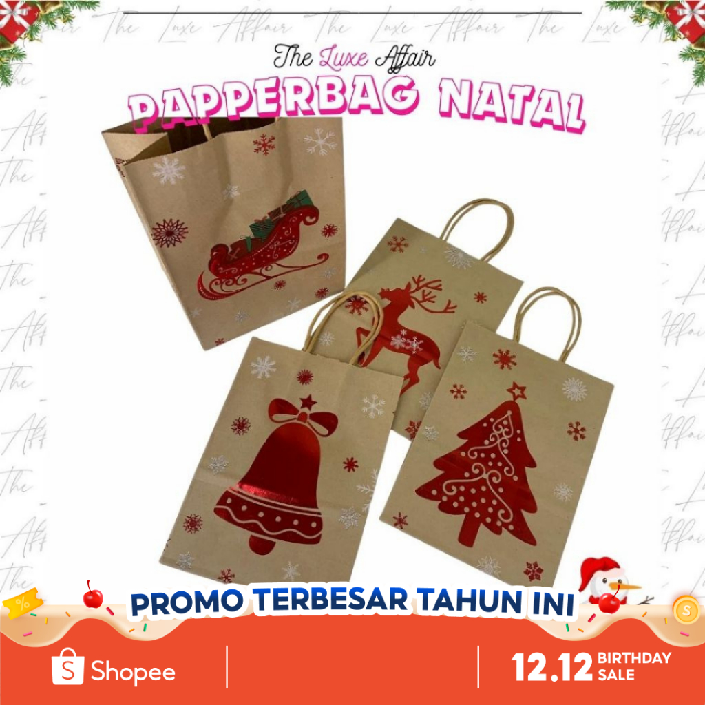 

Paperbag Coklat 21x15 Motif Natal Lonceng Merry Christmas Papperbag Pouch Gift Santa Kereta Santa Tas Kertas Kraft Christmas Hampers Hadiah Natal