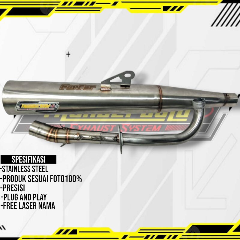 KNALPOT STANDAR RACING HONDA KIRANA PNP KARISMA SUPRA X125 WAVE DLL