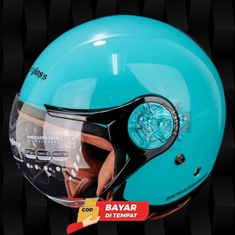 CARGLOSS HELM YR HIJAB CYAN - RETRO CARGLOSS