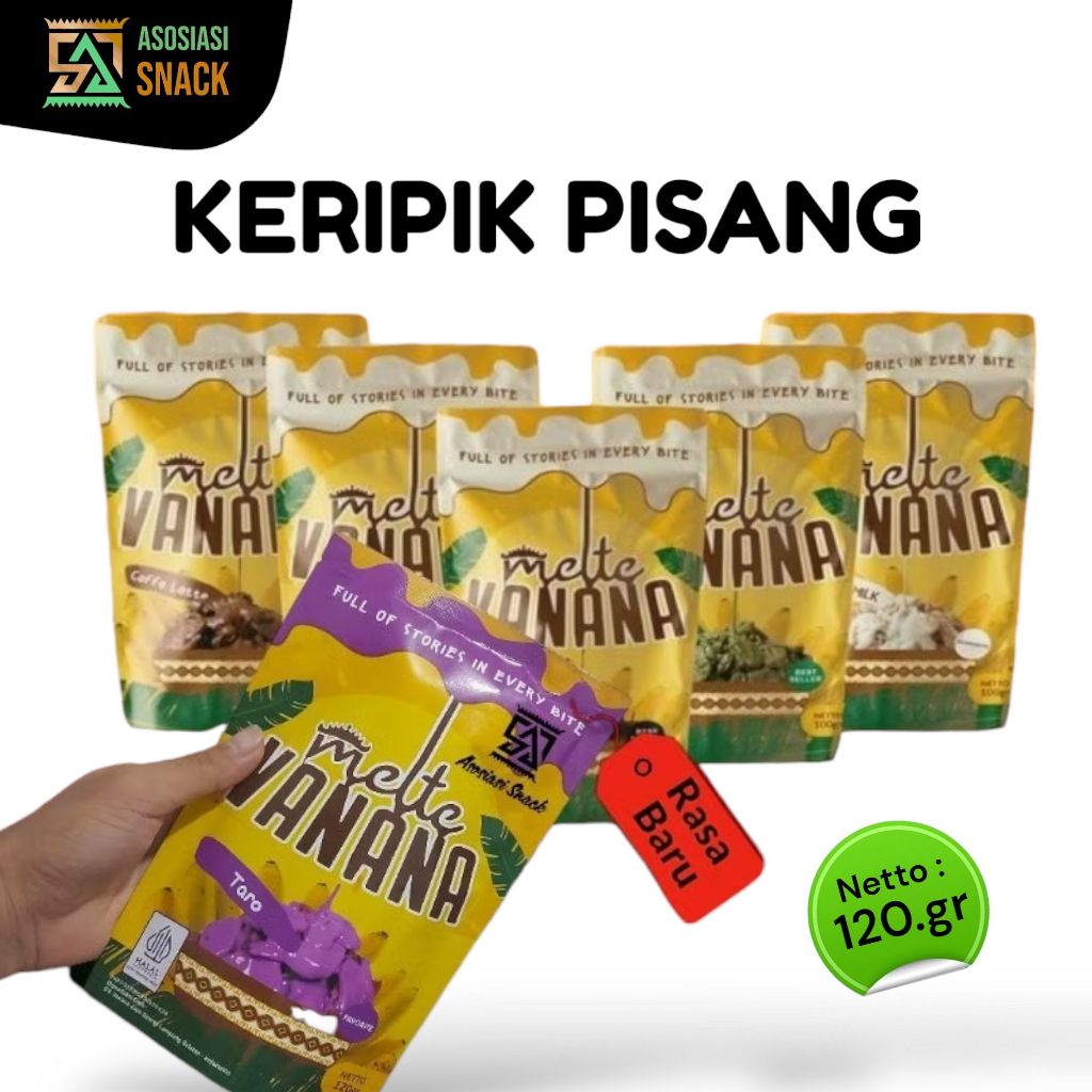 

VANANA MELTE Keripik Pisang Lumer dan tabur cruncy varian rasa 120.gram