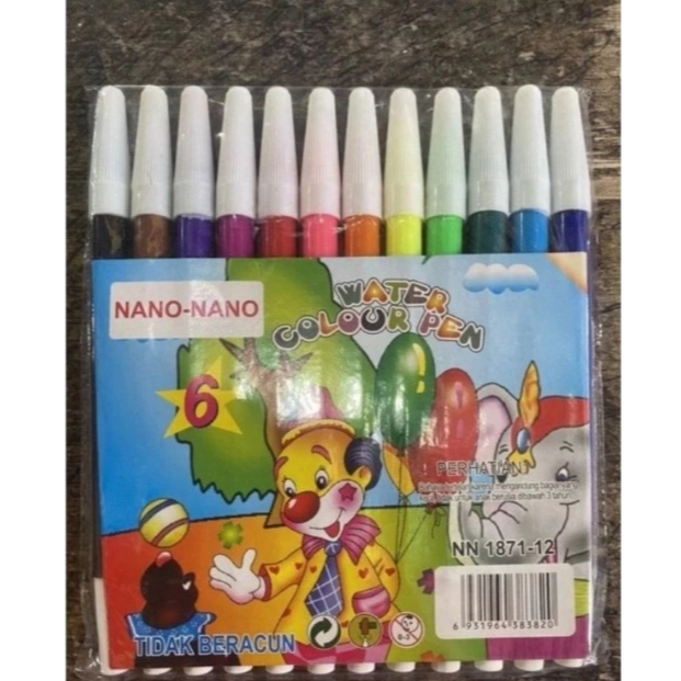 

Spidol 12 Warna / Spidol Kelir Air Warna Murah / Kelir Cair / Klir Air Anak Anak Mewarnai