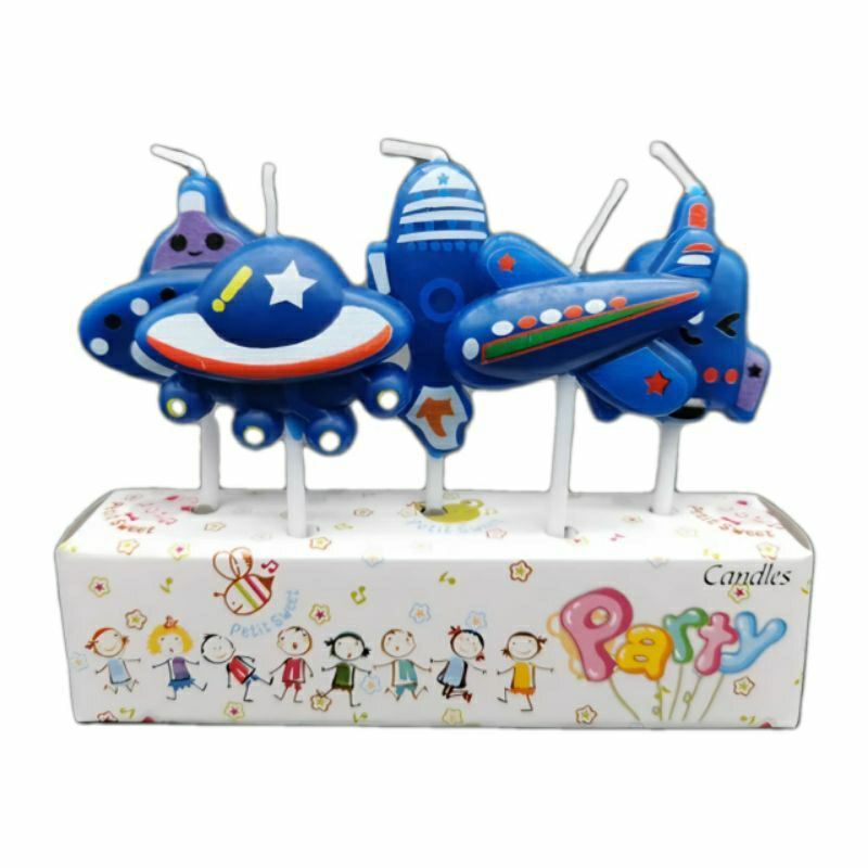 Lilin ulang tahun karakter luar angkasa space ufo lucu astronot astronout roket rocket pesawat plane