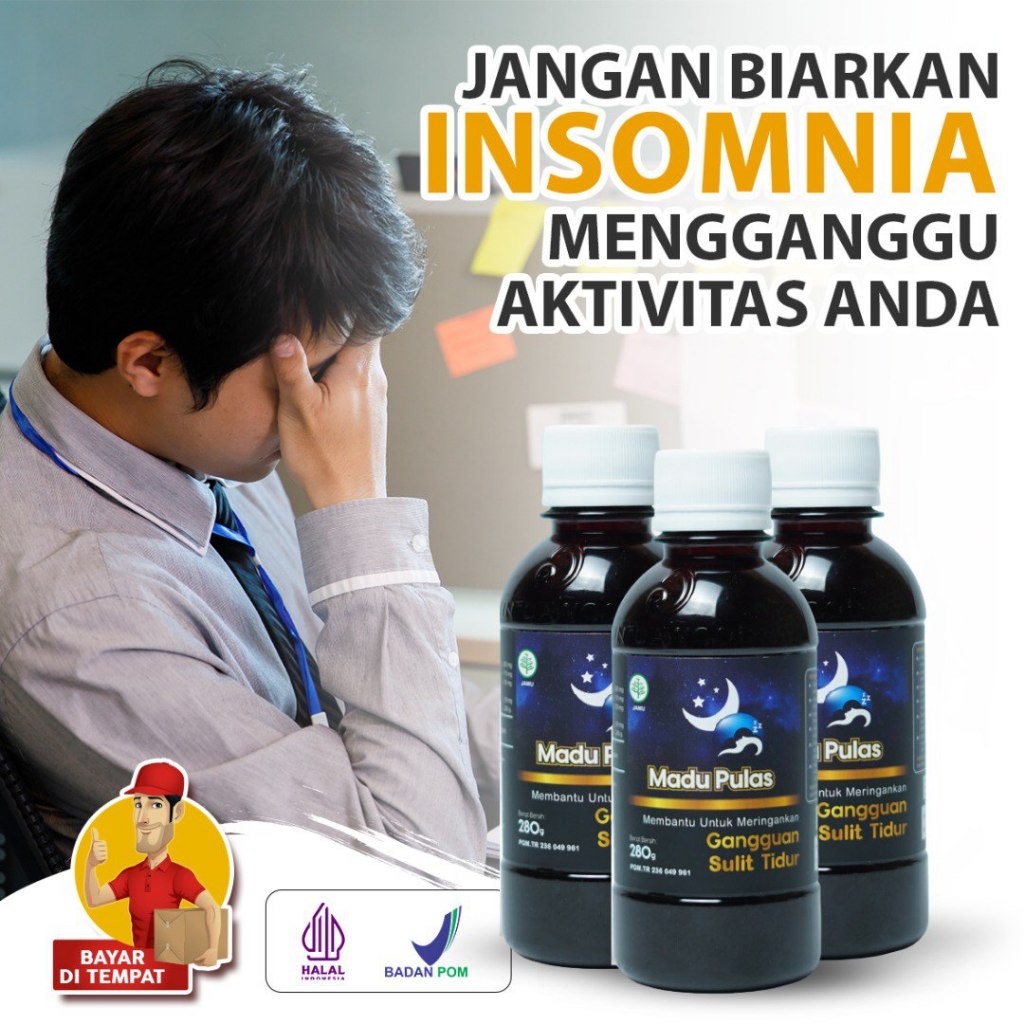 

MADU PULAS COMBO 3 BOTOL PAKET - Perbaiki Kualitas Tidur Dan Sulit Tidur Madu Pulas Original BPOM