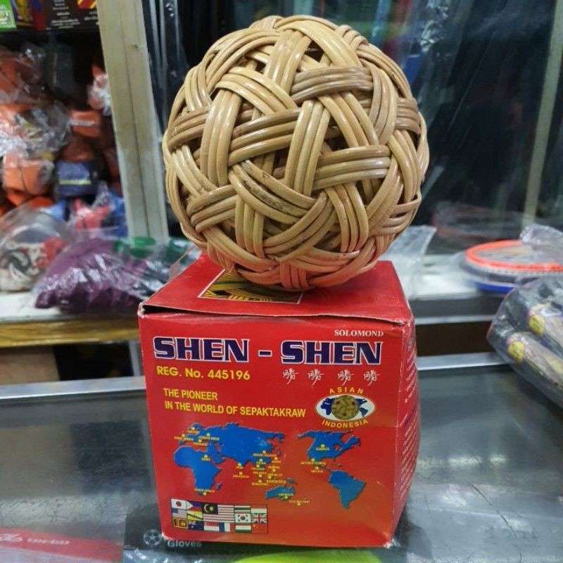 SHEN SHEN Bola SepakTakraw Takraw Asli Rotan