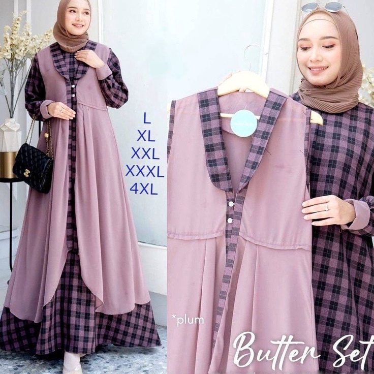 Baru Irit  gamis jumbo ld 14 set outer mariska gamis wanita terbaru kekinian