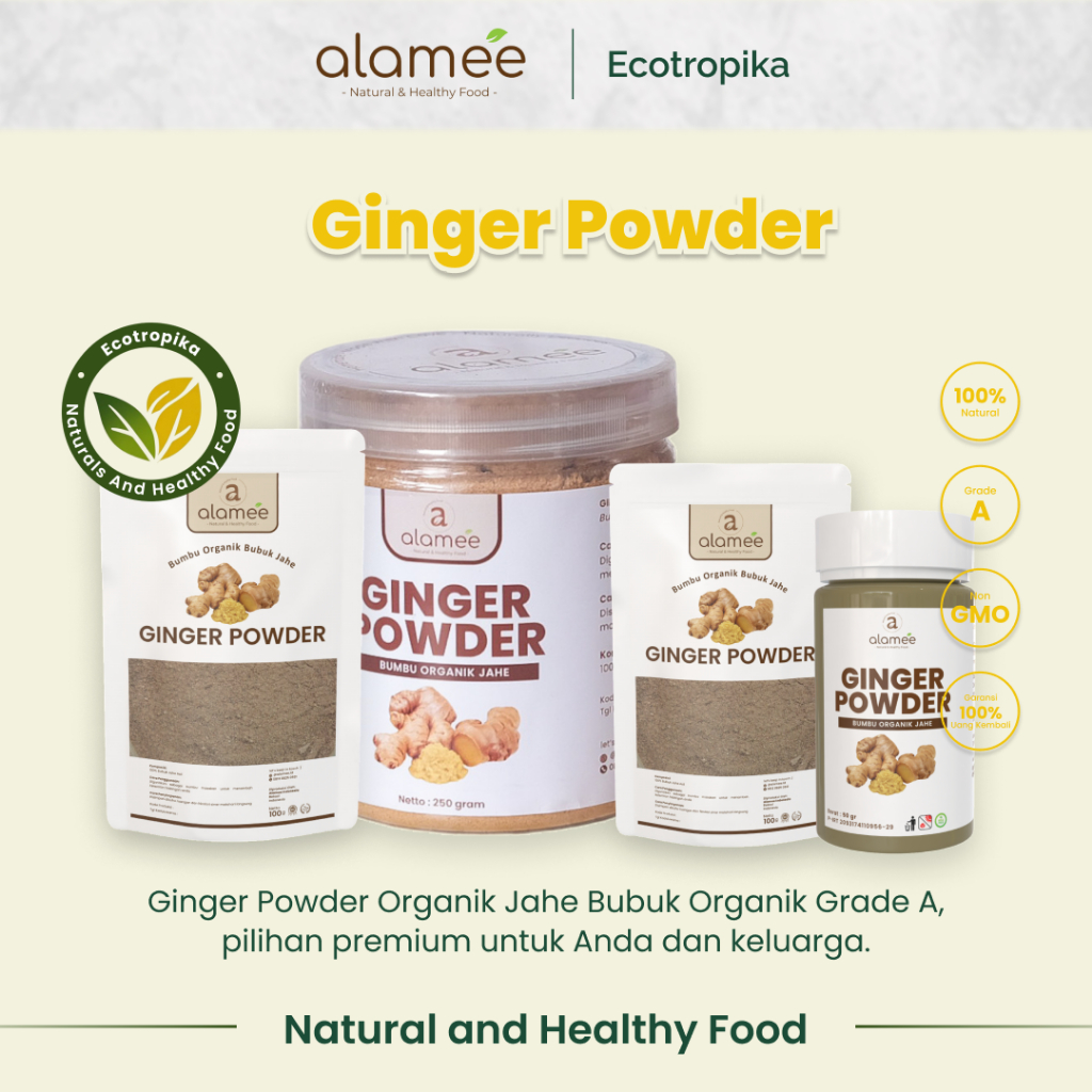 

Ginger Powder Jahe Putih Bubuk Bumbu Masak Dapur Instan Alami