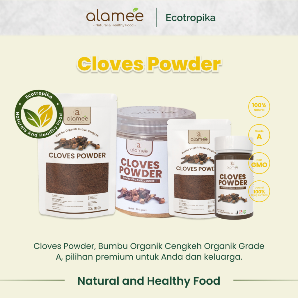 

Cengkeh Bubuk Clove Powder Ground Spice Murni Asli Tanpa Campuran Bumbu Organik