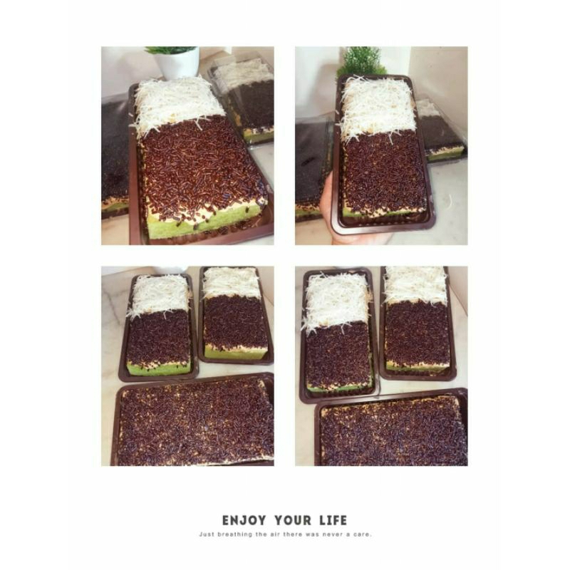 

Bolu Pandan Full Topping Keju Meses