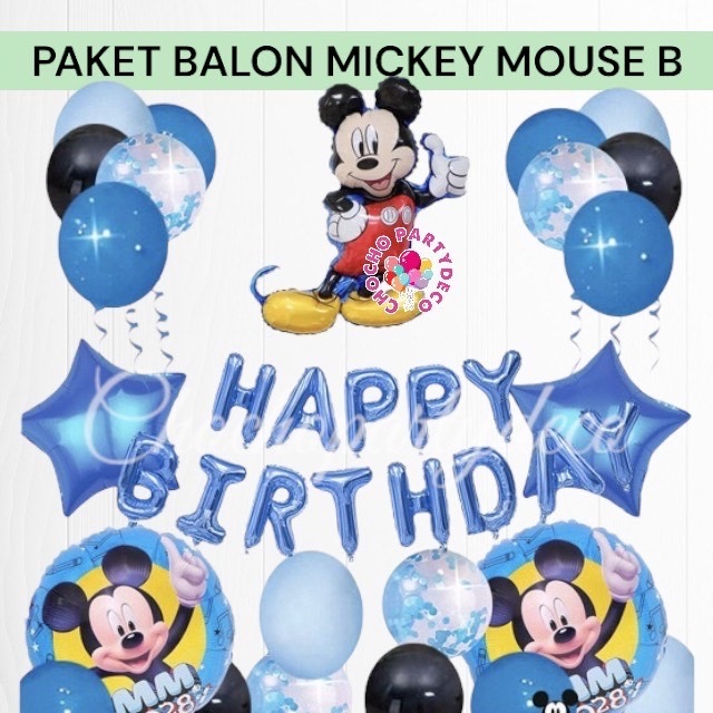 Paket Balon MICKEY MOUSE B / Dekorasi Ulang Tahun Minnie Mickey Mouse
