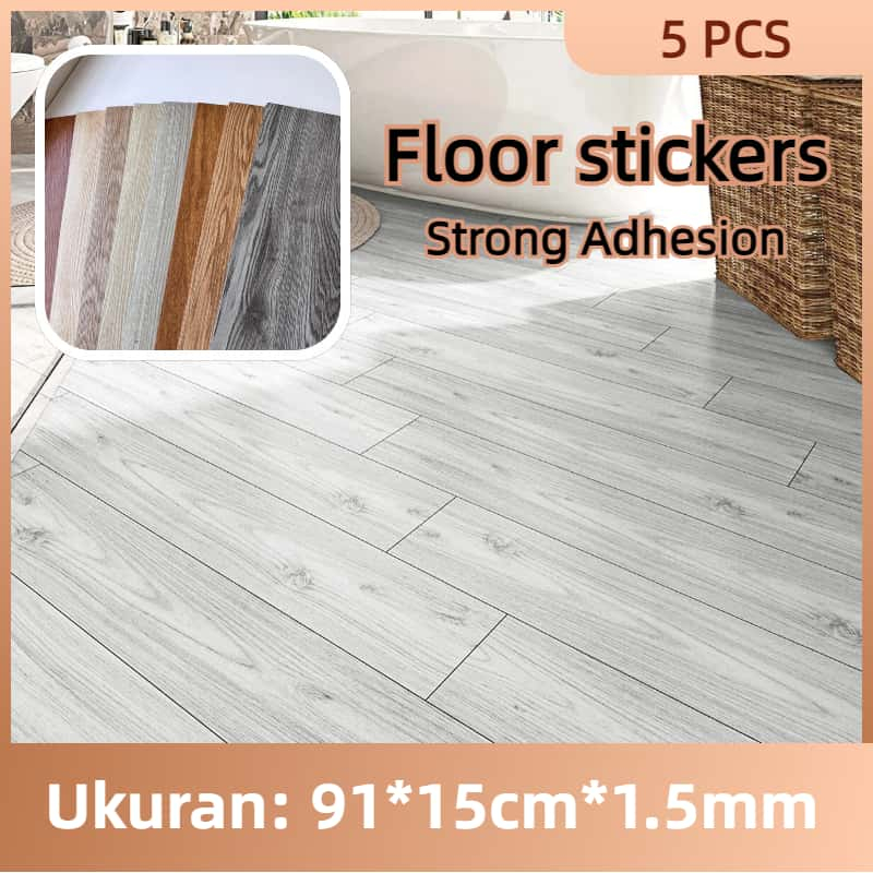 Lantai Vinyl Stiker PVC Ukuran91cmx15cm / LANTAI VINYL PAEKET KAYU STIKER / Lantai vinyl motif kayu 