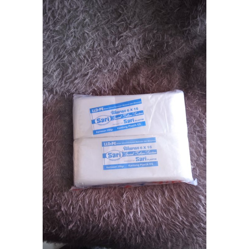 PE Sari Plastik Bening  6x16,8x20