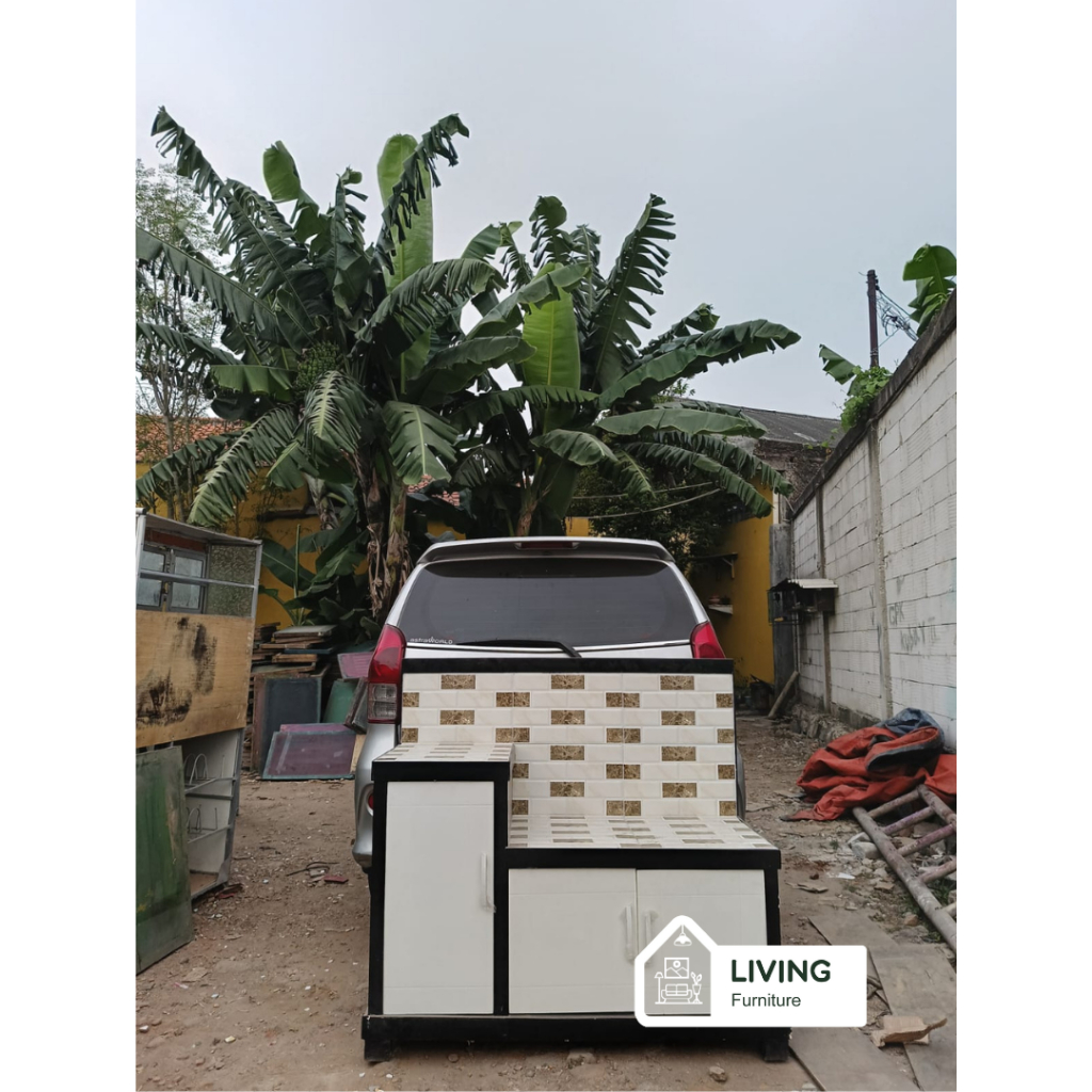 rak kompor / meja kompor / rak kompor undak 3 pintu minimalis