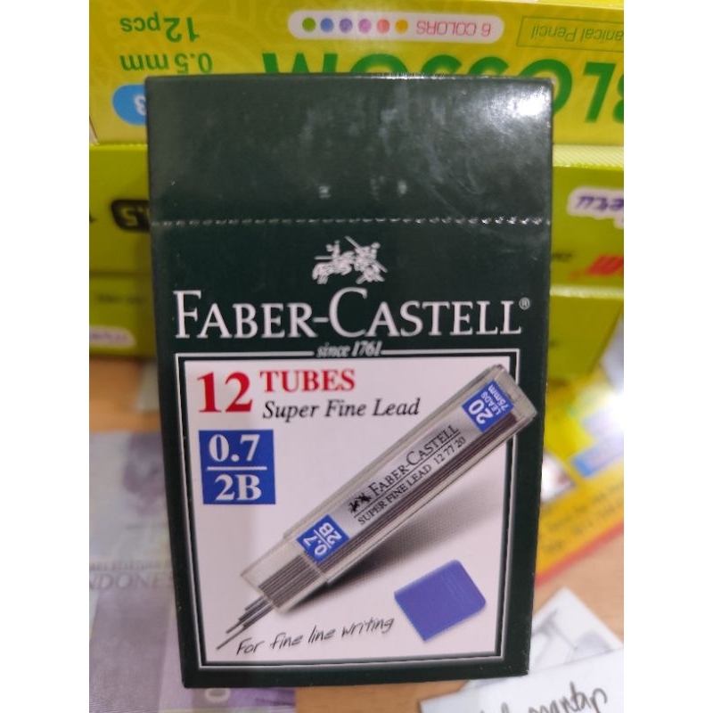 

isi pensil faber castell 0.7 2B isi 12tube